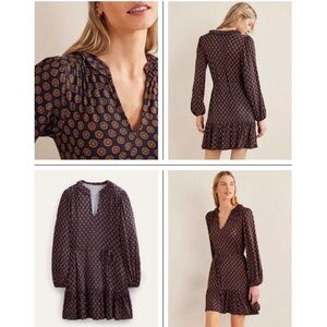 Boden Jersey Dress French Navy Sunflower Dress